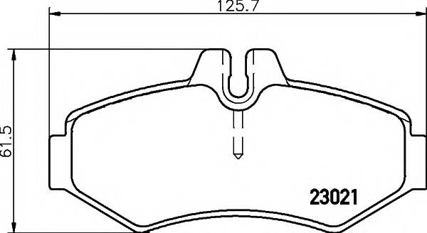 HELLA 8DB 355 008-651 Комплект гальмівних колодок,