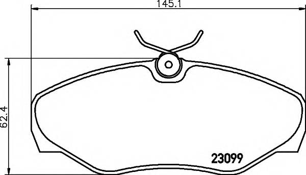 HELLA 8DB 355 011-091 Комплект гальмівних колодок,