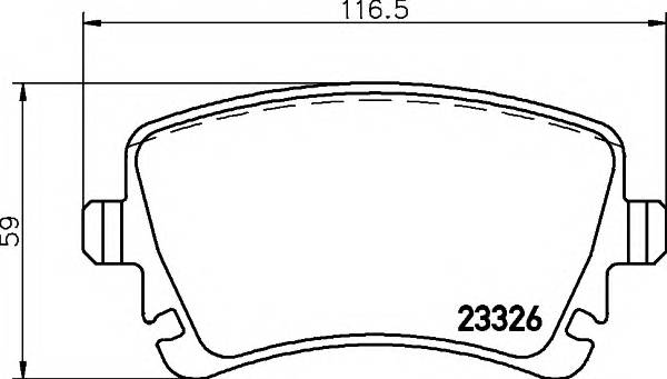 HELLA 8DB 355 011-531 Комплект тормозных колодок,