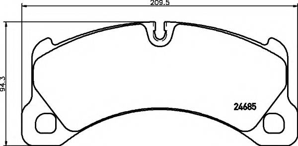 HELLA 8DB 355 015-131 Комплект тормозных колодок,