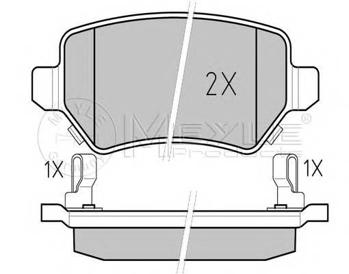 MEYLE 025 234 1715/W Комплект гальмівних колодок,