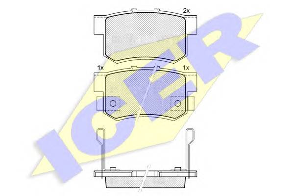 ICER 181187 Комплект тормозных колодок,