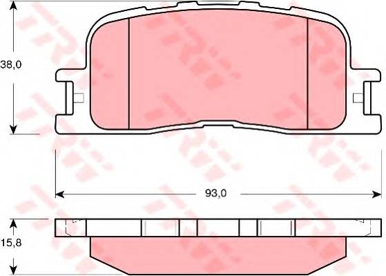 TRW GDB3374 Комплект гальмівних колодок,