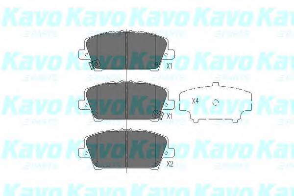 KAVO PARTS KBP-2013 Комплект тормозных колодок,