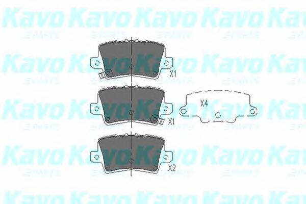 KAVO PARTS KBP-2014 Комплект тормозных колодок,