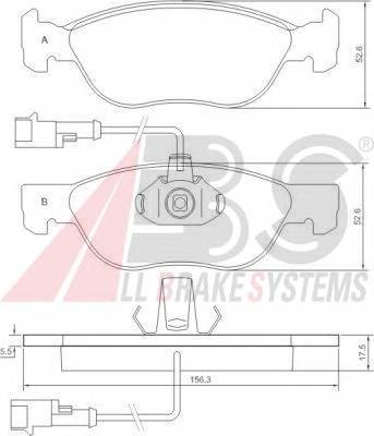 A.B.S. 36893 Комплект тормозных колодок,