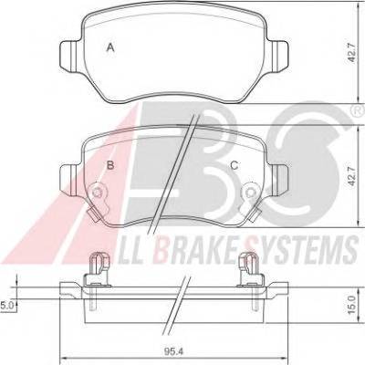 A.B.S. 37296 Комплект тормозных колодок,