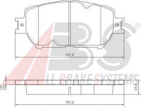 A.B.S. 37356 Комплект тормозных колодок,