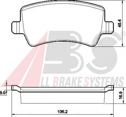 A.B.S. 37562 Комплект тормозных колодок,