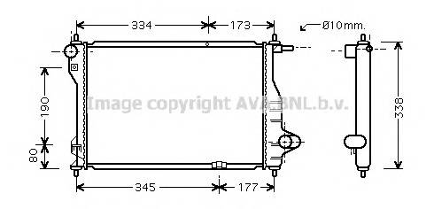 AVA QUALITY COOLING DW2075 Радиатор, охлаждение двигателя