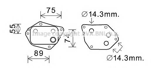 AVA QUALITY COOLING HY3288 масляный радиатор, двигательное