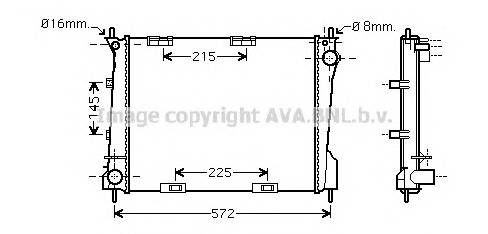 AVA QUALITY COOLING RT2371 Радиатор, охлаждение двигателя