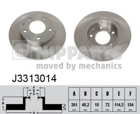 NIPPARTS J3313014 Тормозной диск