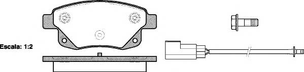 WOKING P13523.02 Комплект гальмівних колодок,