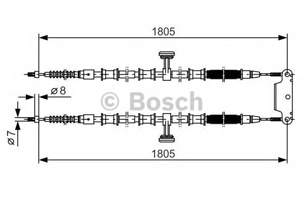 BOSCH 1 987 477 907 Трос, стоянкова гальмівна