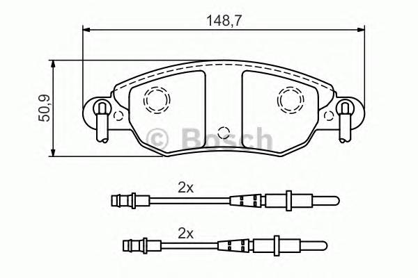 BOSCH 0 986 424 598 Комплект тормозных колодок,