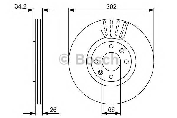 BOSCH 0 986 479 548 Тормозной диск