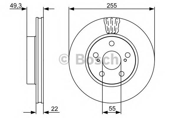 BOSCH 0 986 479 564 Тормозной диск