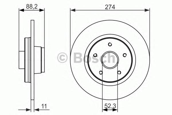 BOSCH 0 986 479 695 Тормозной диск