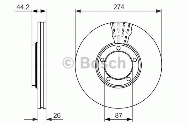 BOSCH 0 986 479 696 Гальмівний диск