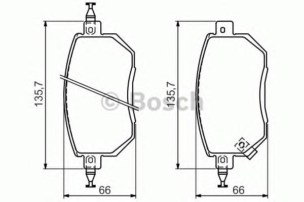 BOSCH 0 986 494 366 Комплект гальмівних колодок,