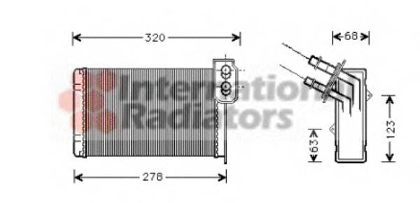 VAN WEZEL 43006048 Теплообмінник, опалення салону