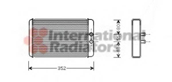 VAN WEZEL 17006265 Теплообменник, отопление салона