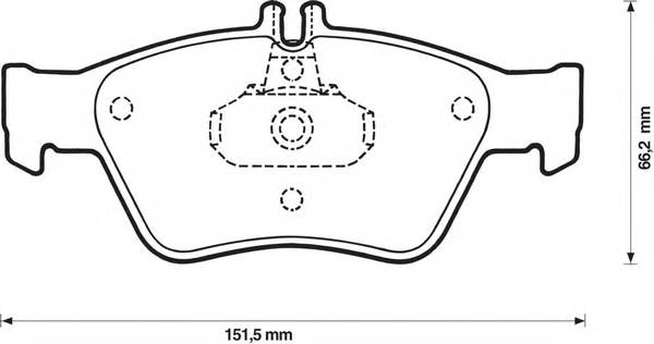 BENDIX 571877B Комплект гальмівних колодок,