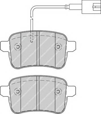 FERODO FDB4308 Комплект гальмівних колодок,