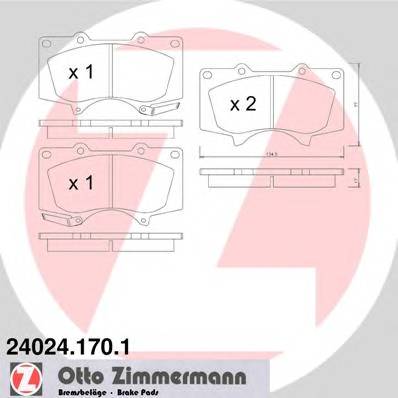 ZIMMERMANN 24024.170.1 Комплект тормозных колодок,