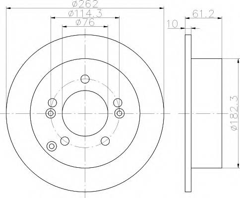 HELLA 8DD 355 113-641 Тормозной диск