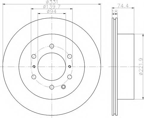 HELLA 8DD 355 119-091 Тормозной диск