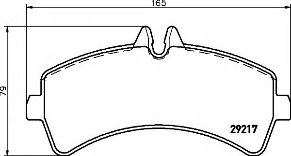 HELLA 8DB 355 005-541 Комплект гальмівних колодок,