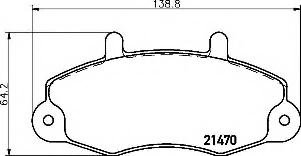 HELLA 8DB 355 006-391 Комплект тормозных колодок,