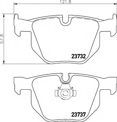 HELLA 8DB 355 010-471 Комплект гальмівних колодок,