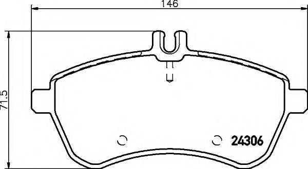 HELLA 8DB 355 012-601 Комплект тормозных колодок,