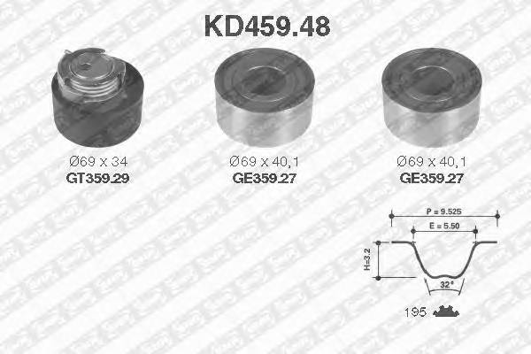 SNR KD459.48 Комплект ременя ГРМ