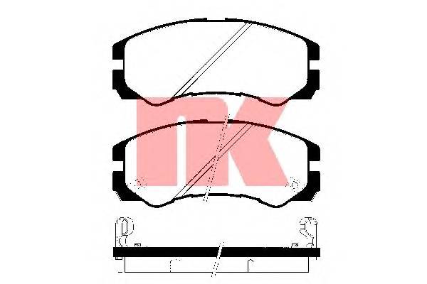 NK 223621 Комплект гальмівних колодок,
