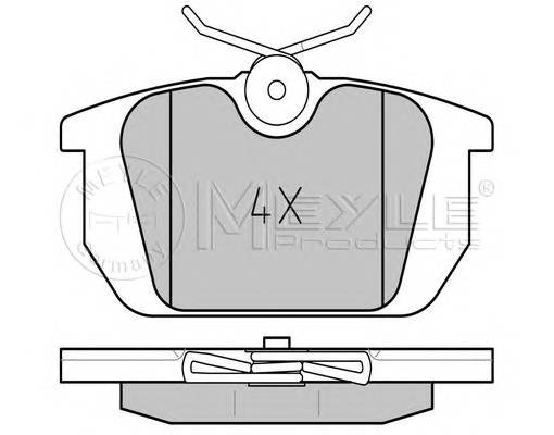 MEYLE 025 211 0314 Комплект гальмівних колодок,