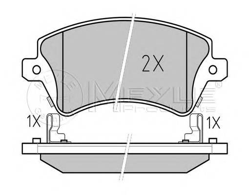 MEYLE 025 237 6617/W Комплект гальмівних колодок,