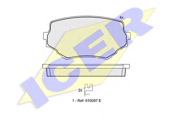 ICER 181319 Комплект тормозных колодок,