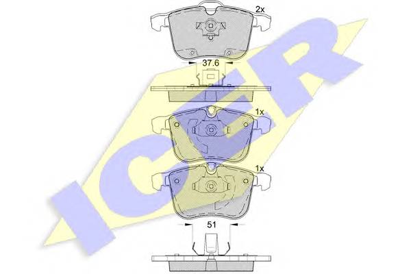 ICER 181681 Комплект тормозных колодок,