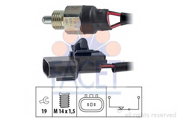 FACET 7.6202 Выключатель, фара заднего