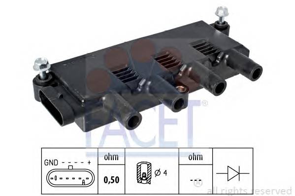 FACET 9.6323 Котушка запалювання