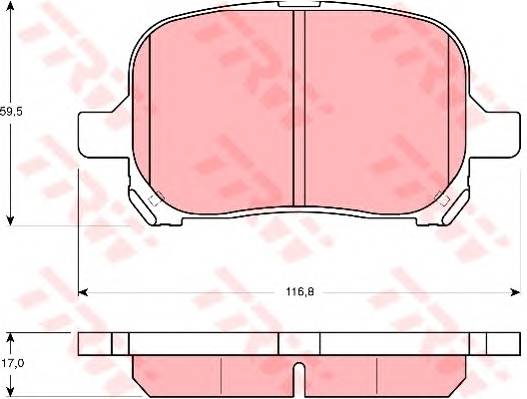 TRW GDB3152 Комплект тормозных колодок,