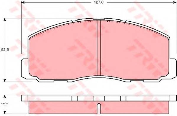 TRW GDB355 Комплект гальмівних колодок,