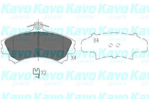 KAVO PARTS KBP-5507 Комплект гальмівних колодок,