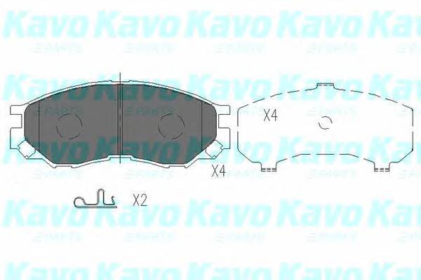 KAVO PARTS KBP-5508 Комплект гальмівних колодок,