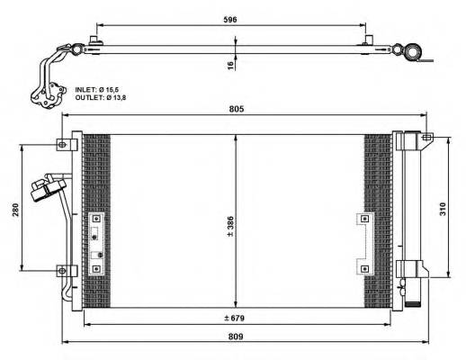 NRF 35639 Конденсатор, кондиционер