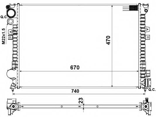 NRF 58958 Радиатор, охлаждение двигателя